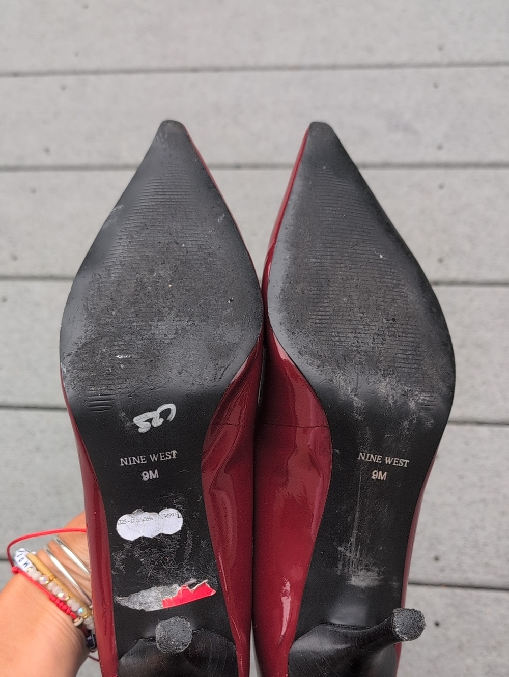 Nine West Mooney Patent Heels | Nine West Red Pointed Toe Patent Heels - Picture 7 of 13